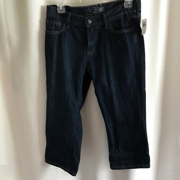 Old Navy "The Diva" Crop Jeans Dark Blue Wash (Size 4) - Picture 3 of 7
